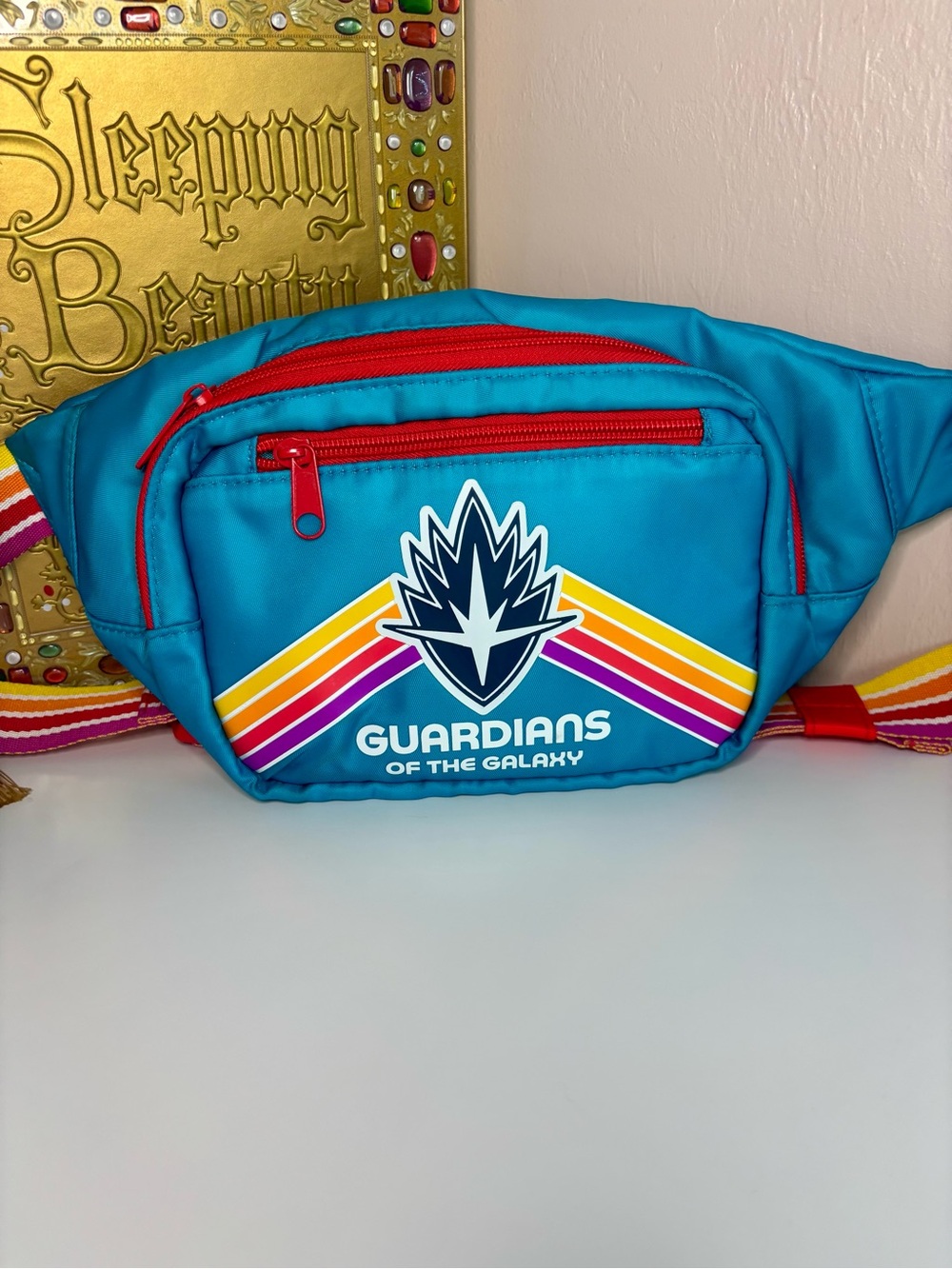 Disney Guardians of the Galaxy Teal Crossbody Bag with Red Accents